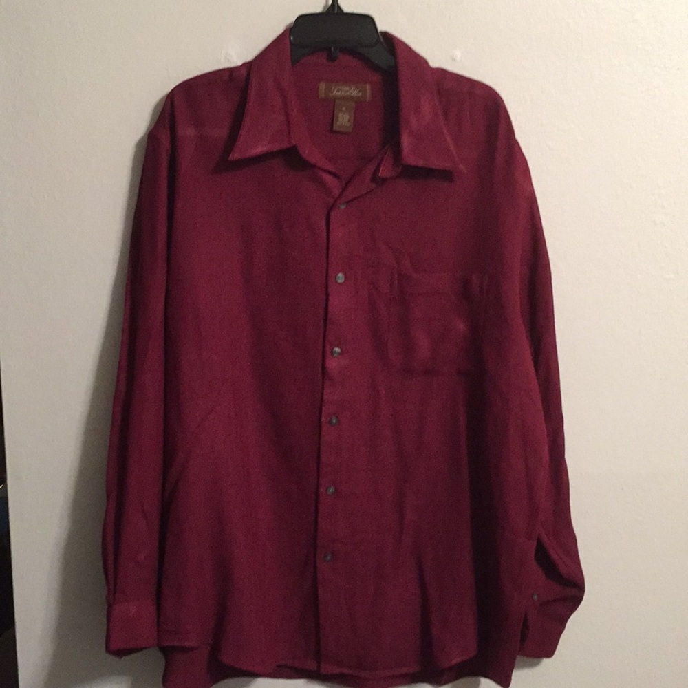 Tasso Elba shirt size XL NWOT silk 75% - Picture 2 of 4
